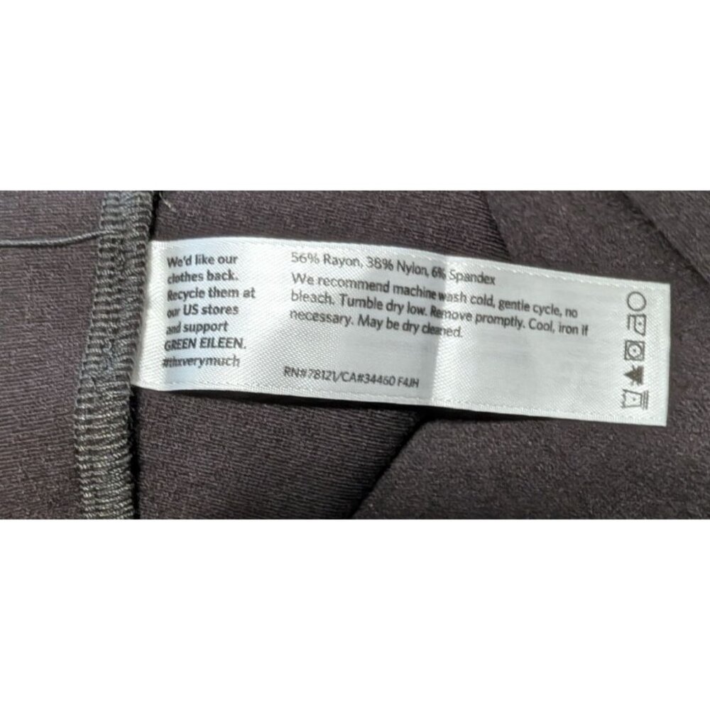 Eileen Fisher Womens Slim Pant XL Black Rayon Nylon Spandex Heavyweight - Picture 4 of 15